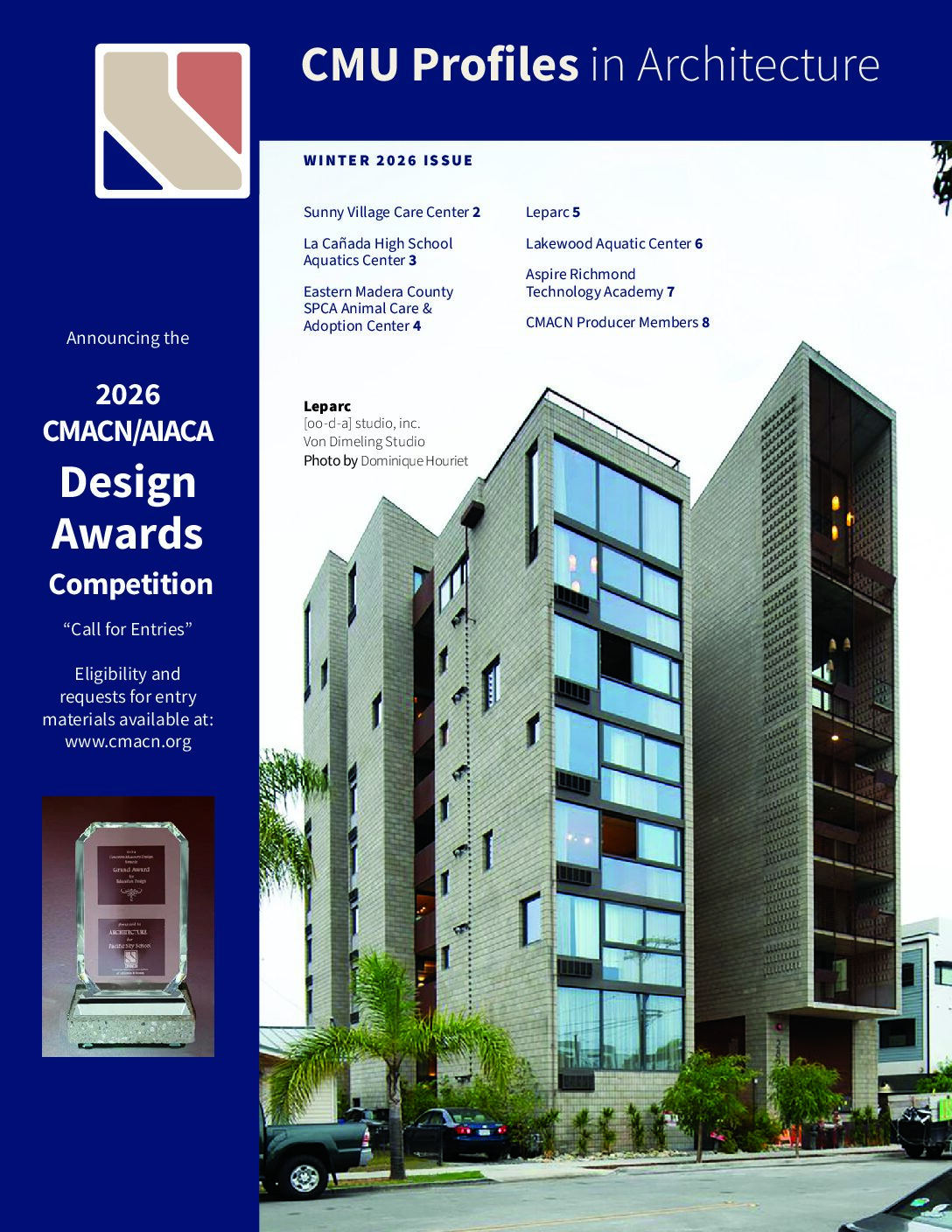 CMU Profiles in Architecture – Winter 2026